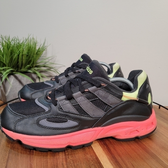 ADIDAS LXCON 94 Core Black/Grey Six/ Solar Red Sneakers Athletic shoes Size 10 - Picture 5 of 17